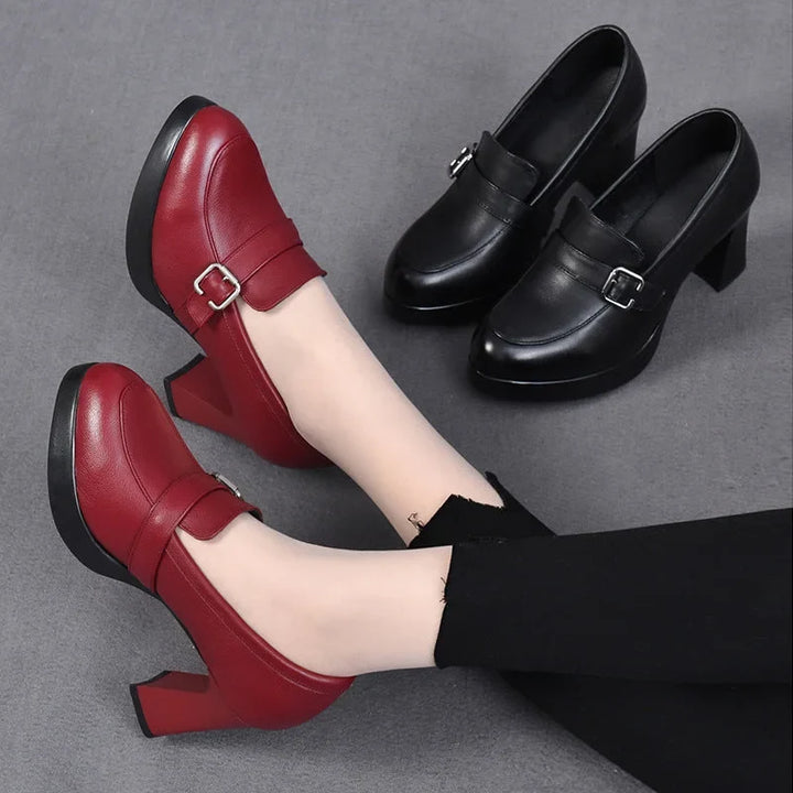 Zabravica - Versatile Leather Heeled Shoes