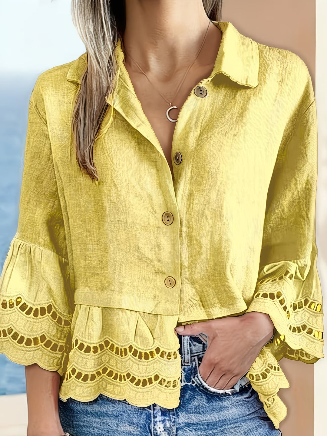 Solenn - Elegant Button Down Blouse