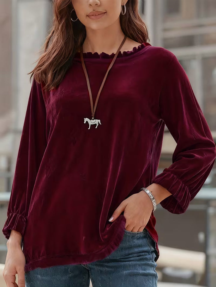 Petunia - Velvet Loose Fit Top