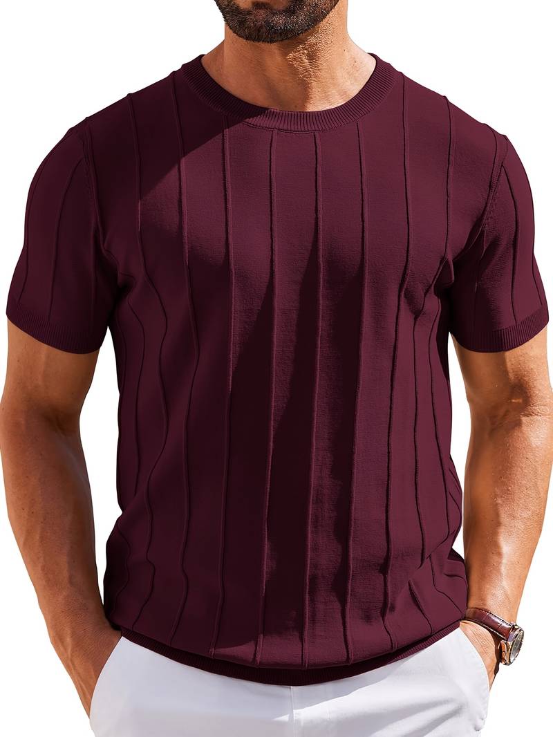 Sang - Summer Round Neck Knitted T-Shirt