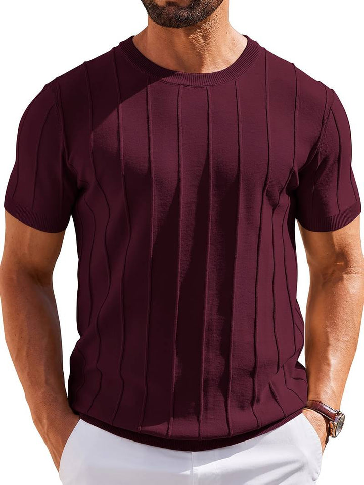 Sang - Summer Round Neck Knitted T-Shirt