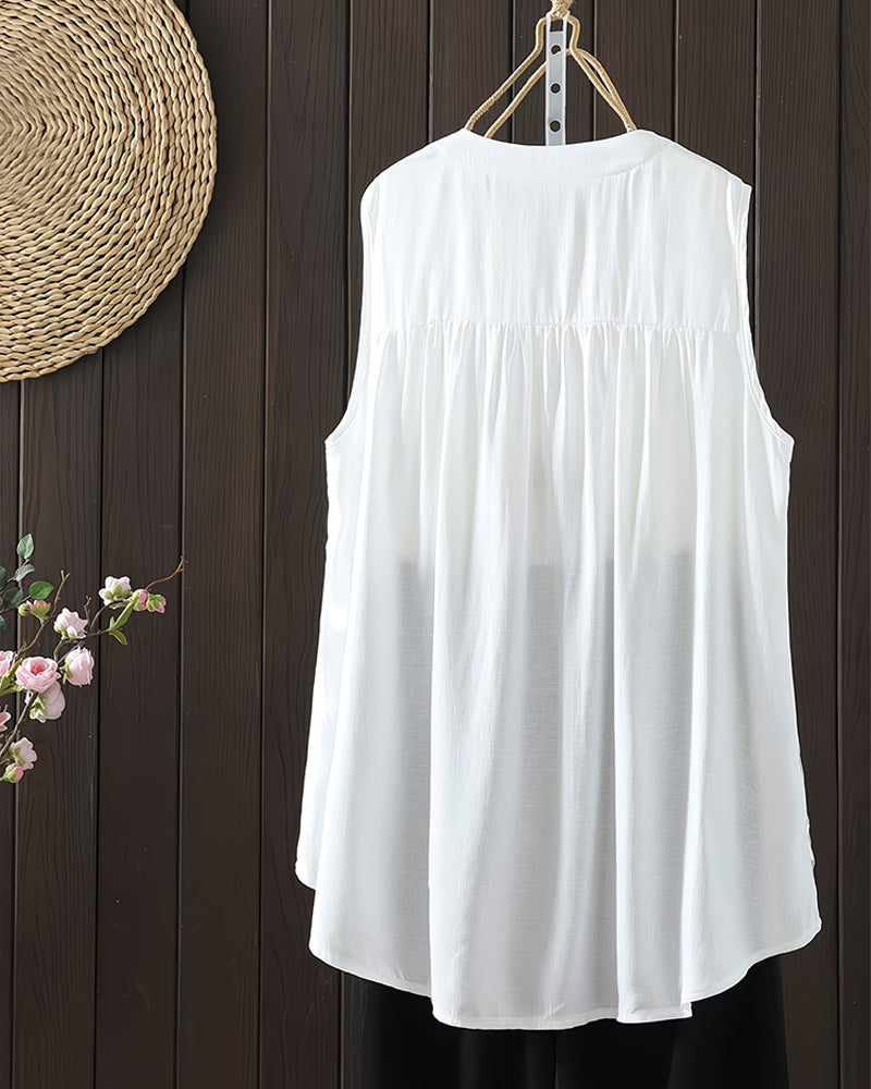 Shilika - Sleeveless Floral Tank Top