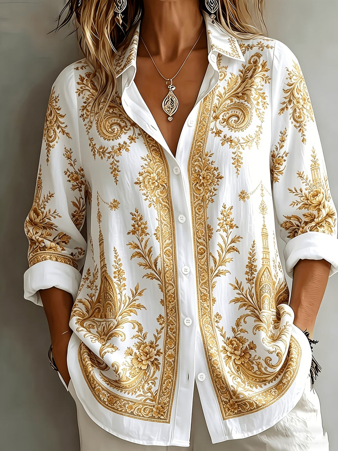 Aldana - Button-Up Long Sleeve Shirt