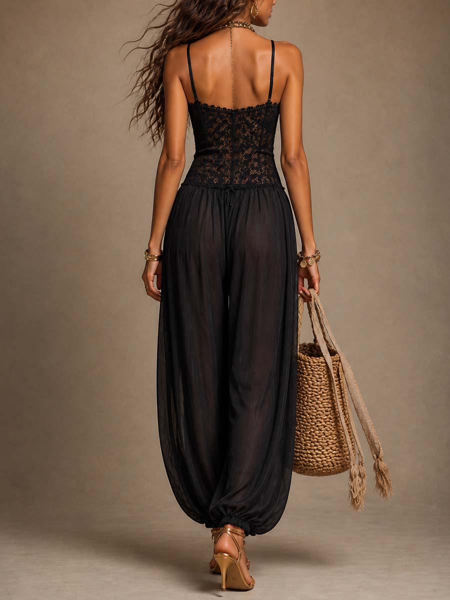 Natya - Vintage Flowing Lace Jumpsuit