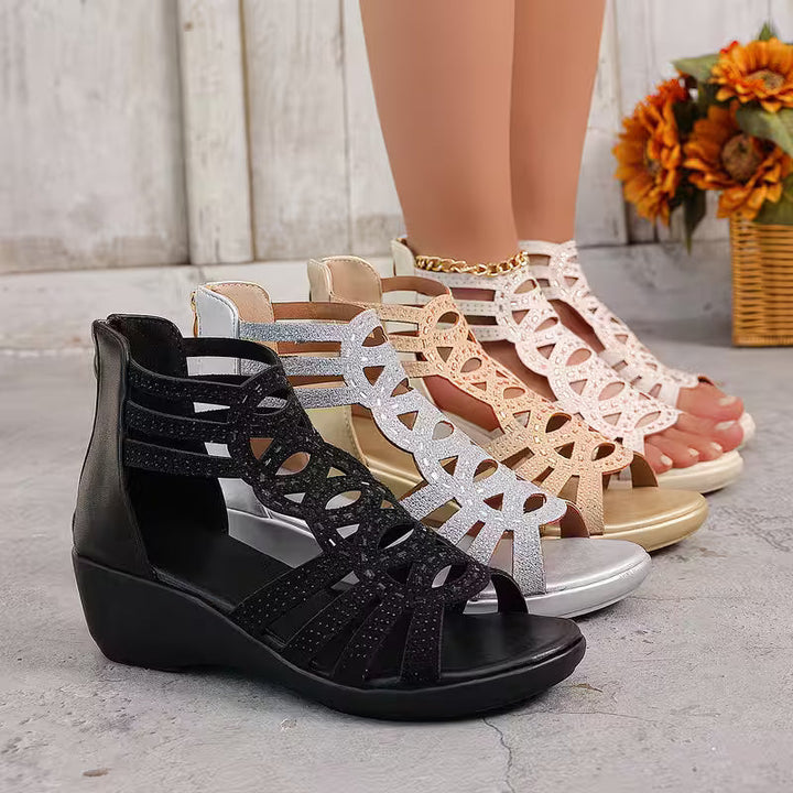 Umona – Elegant Open-Toe Wedge Sandals