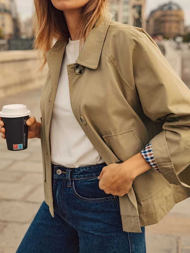 Alyona - Stylish Long Sleeve Jacket With Button