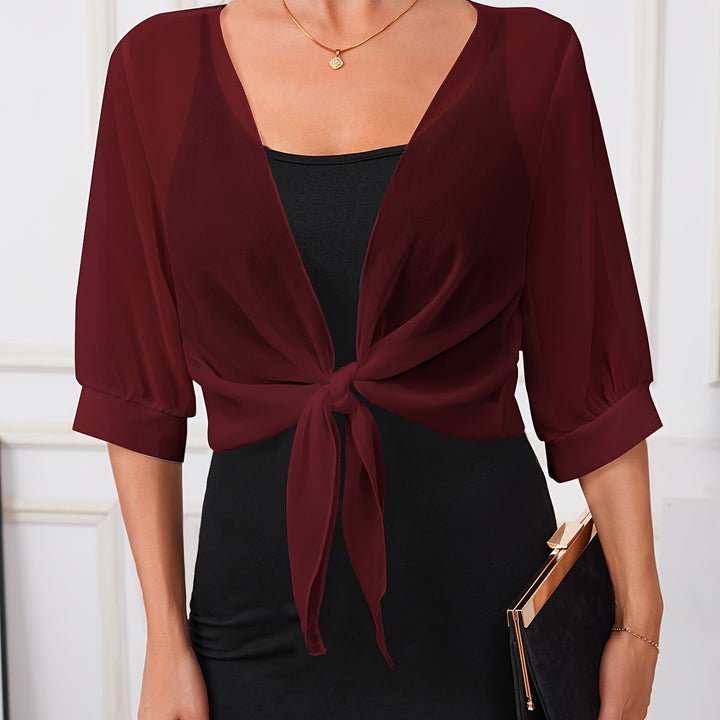 Juzel - Bolero Vest With Front Knot