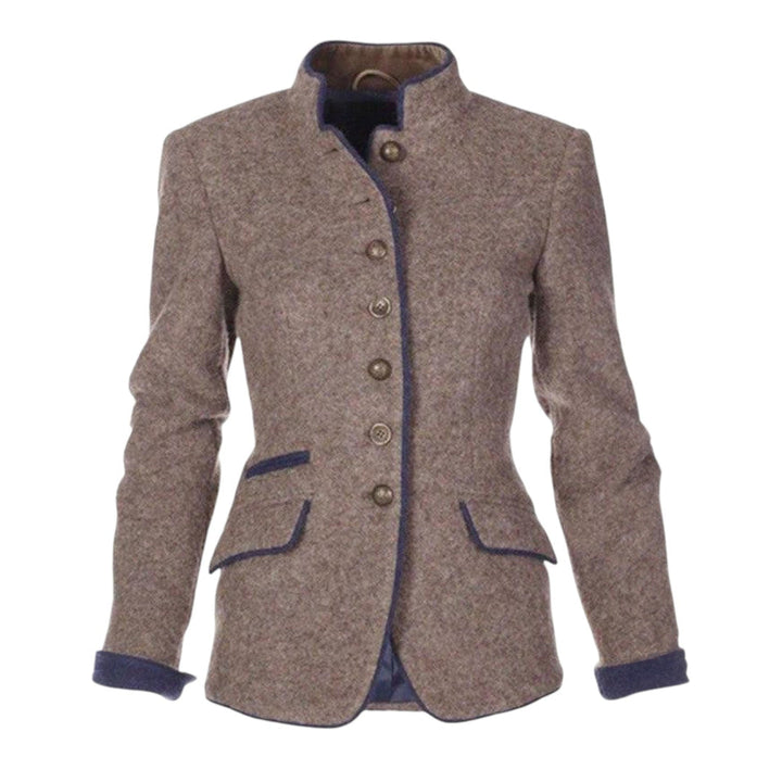 Nysha - Heritage Stand-Collar Blazer