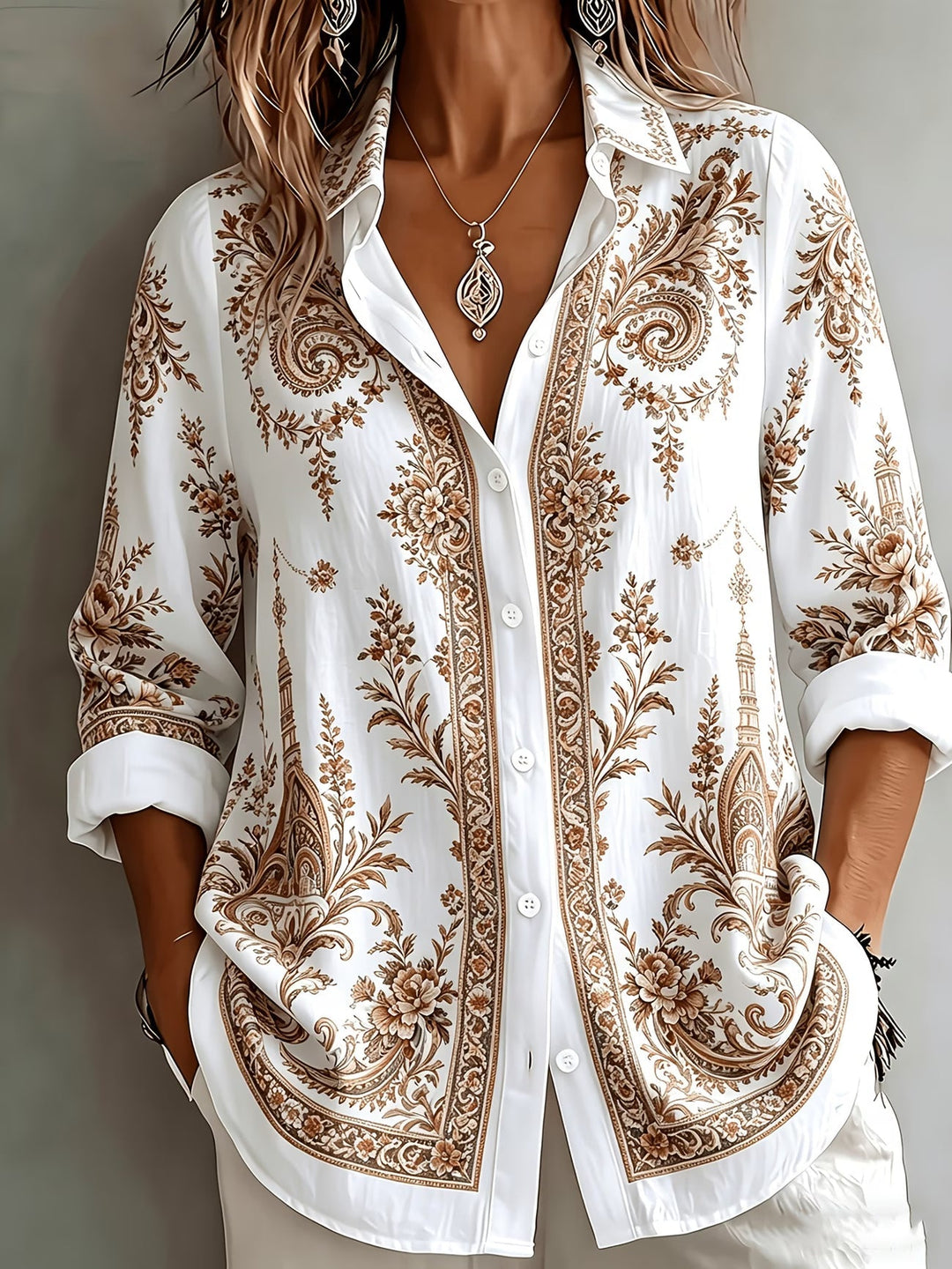 Aldana - Button-Up Long Sleeve Shirt