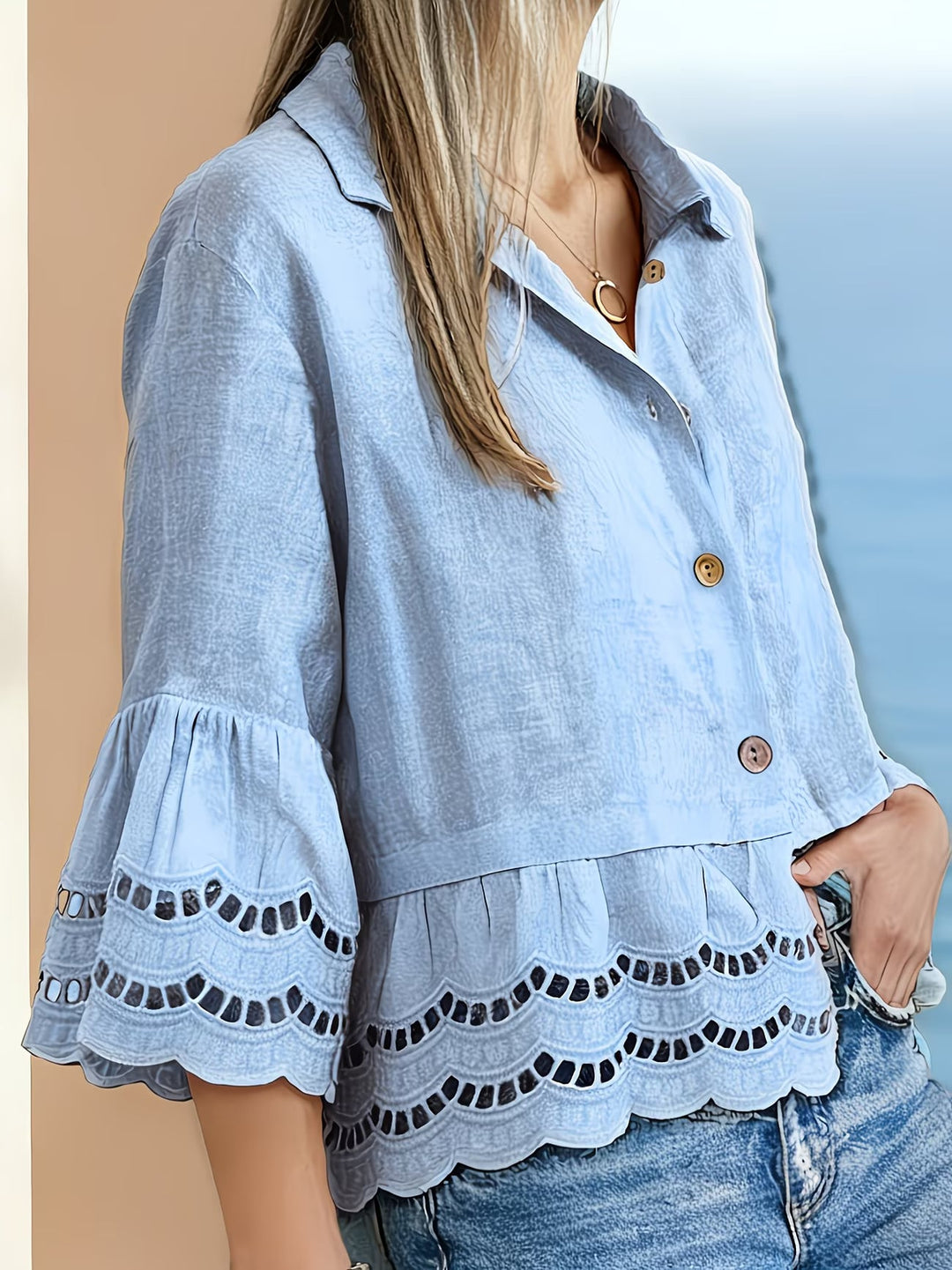 Solenn - Elegant Button Down Blouse