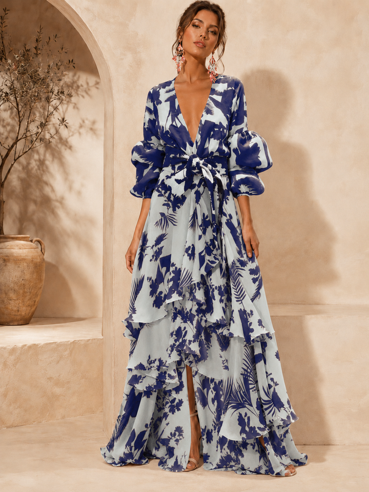 Liaya - Stylish Coral Garden Dress