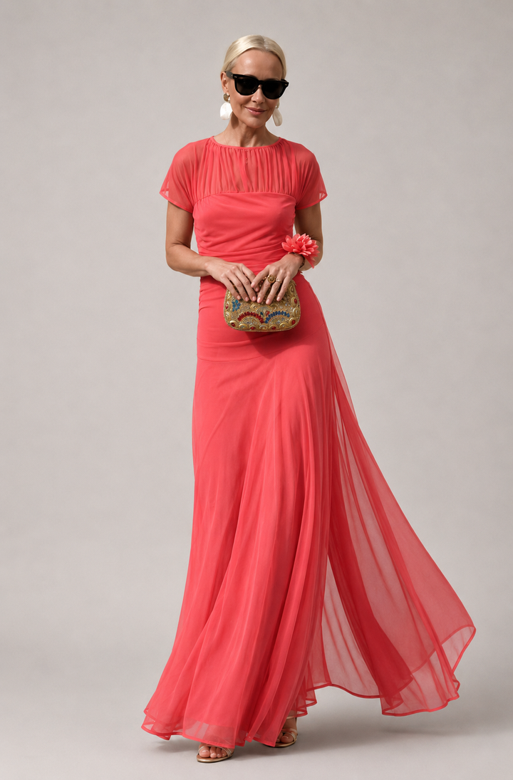 Lesliy - Elegant Chiffon Dress