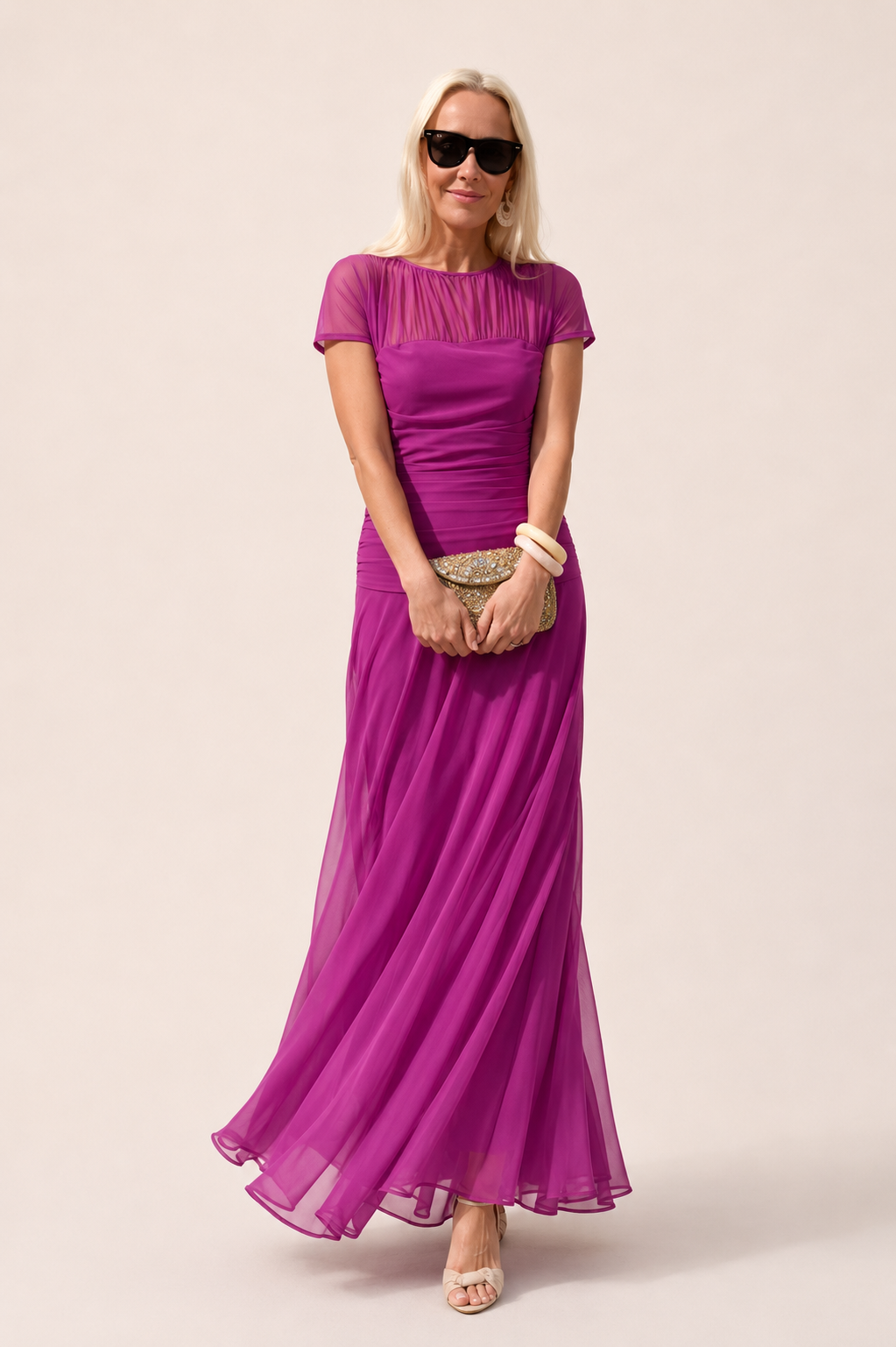 Lesliy - Elegant Chiffon Dress