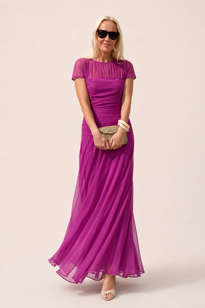 Lesliy - Elegant Chiffon Dress