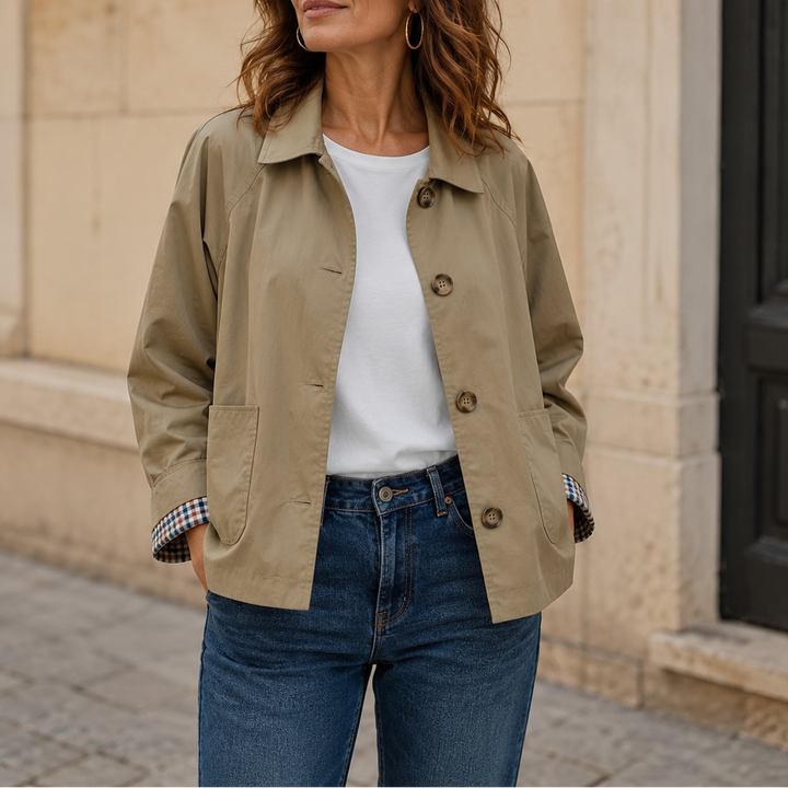 Alyona - Stylish Long Sleeve Jacket With Button