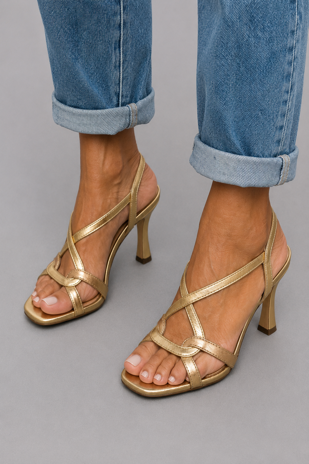 Cassie - Golden Summer Charm Heeled Sandals