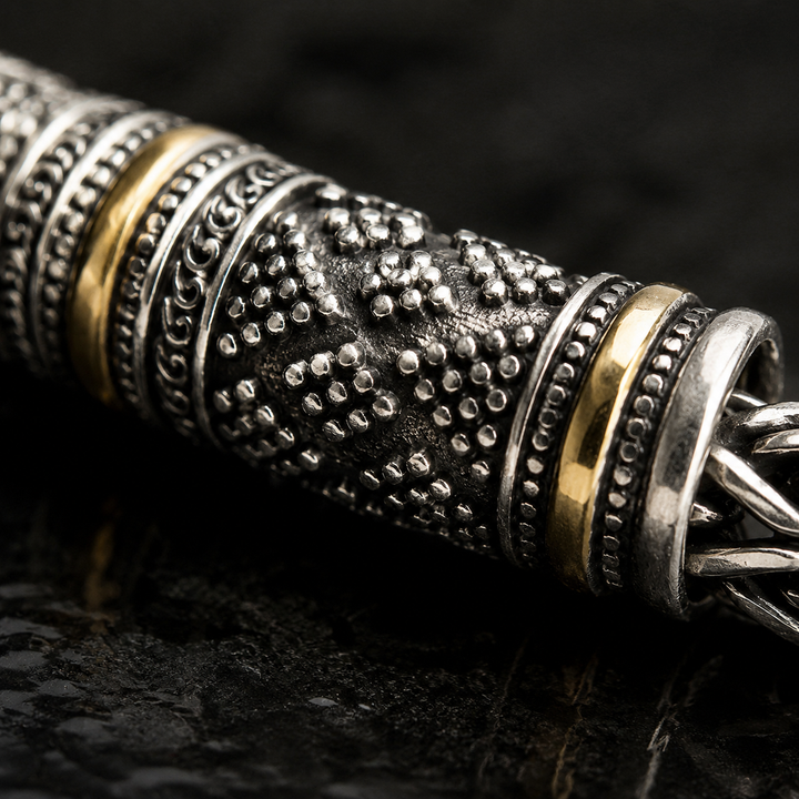 Jalair - Engraved Stainless Steel Rope Bracelet