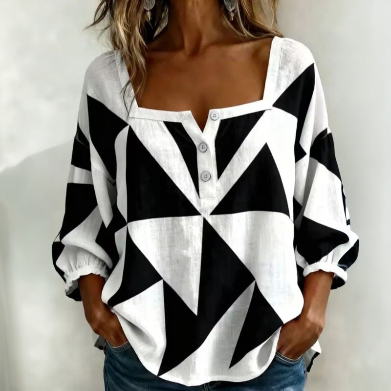Mayuri  - Casual Geometric Blouse