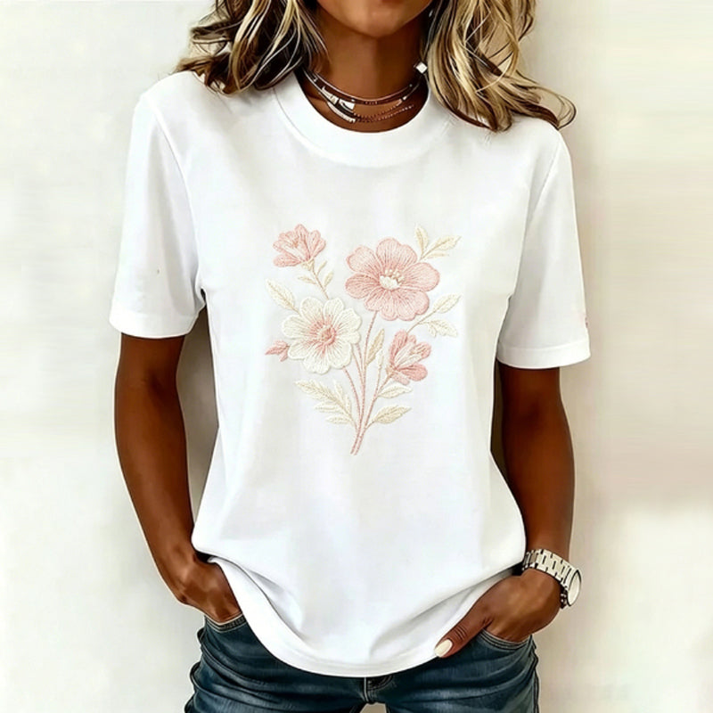 Wilina - Casual Floral Print T-Shirt
