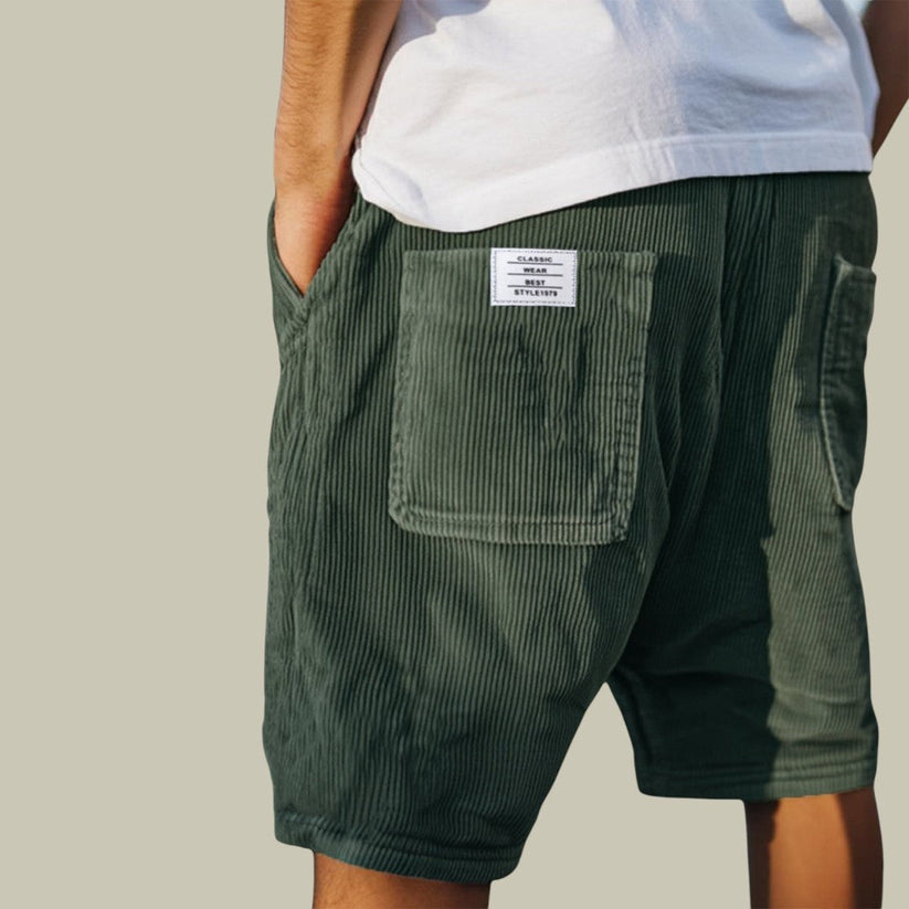 Steyn - Velvet Shorts With Elastic Waist