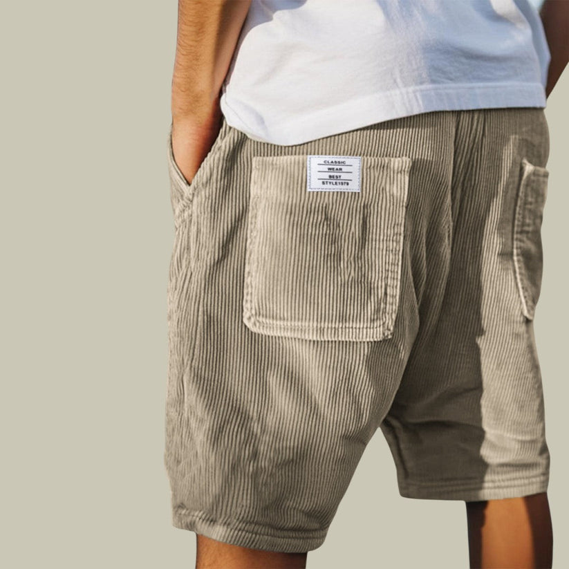Steyn - Velvet Shorts With Elastic Waist