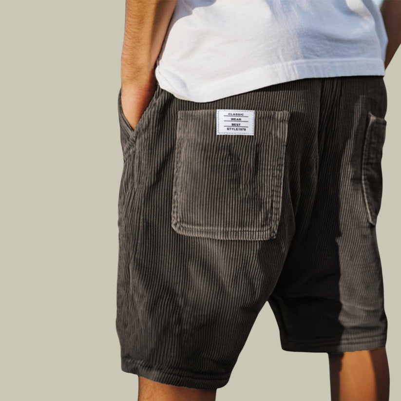 Steyn - Velvet Shorts With Elastic Waist