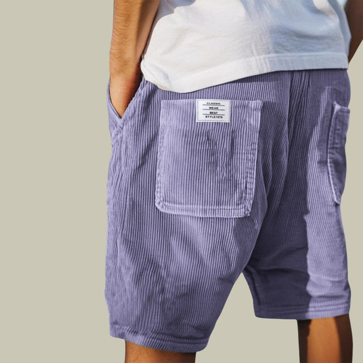 Steyn - Velvet Shorts With Elastic Waist