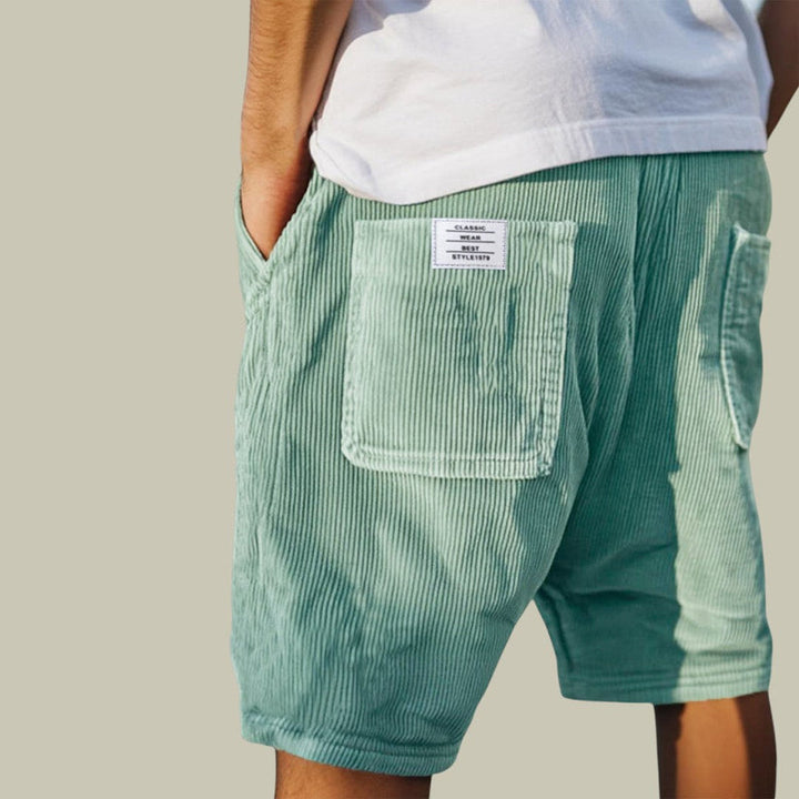Steyn - Velvet Shorts With Elastic Waist