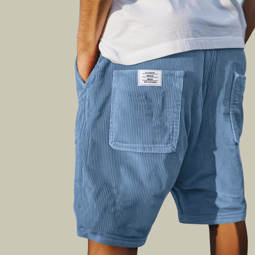 Steyn - Velvet Shorts With Elastic Waist