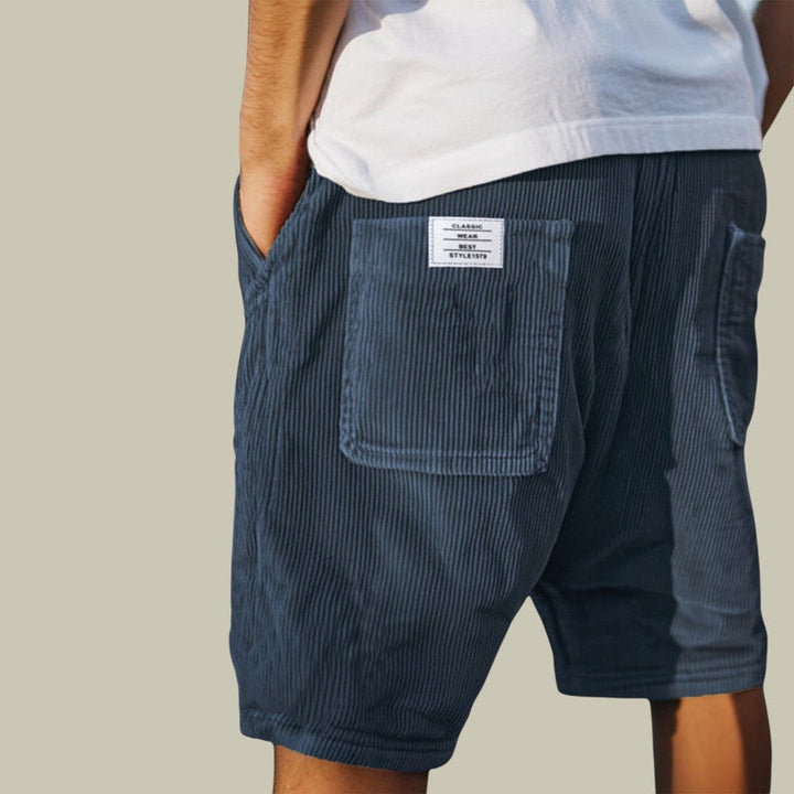 Steyn - Velvet Shorts With Elastic Waist