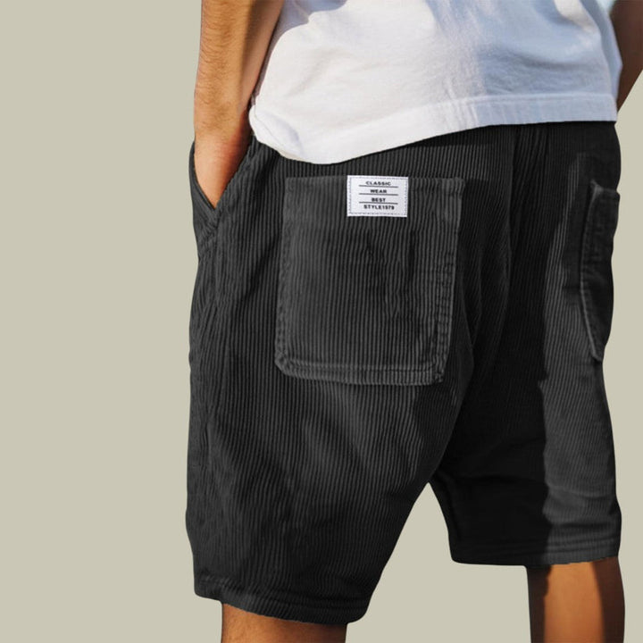 Steyn - Velvet Shorts With Elastic Waist