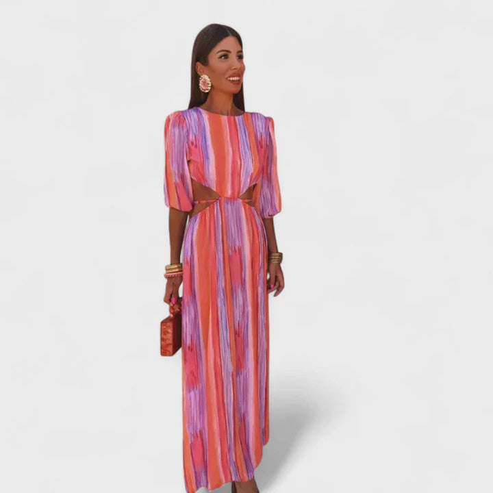 Azevedo - Elegant Long Dress With Cuts