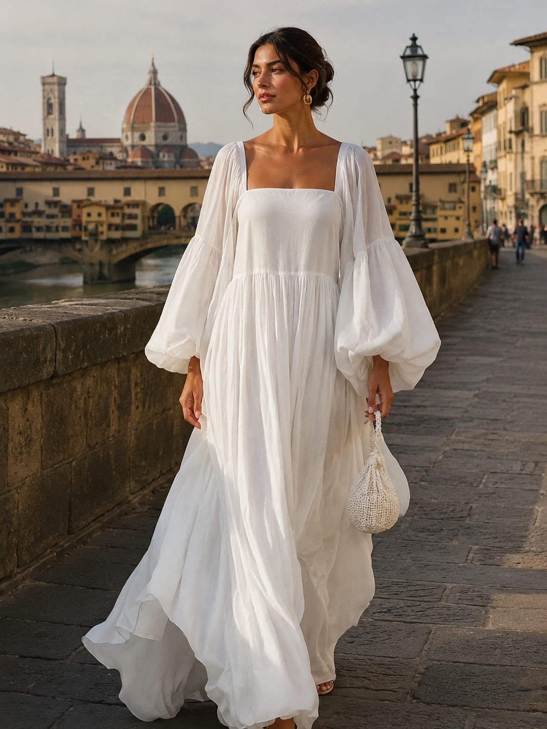 Synila - Prestige Dress With Lantern Sleeves