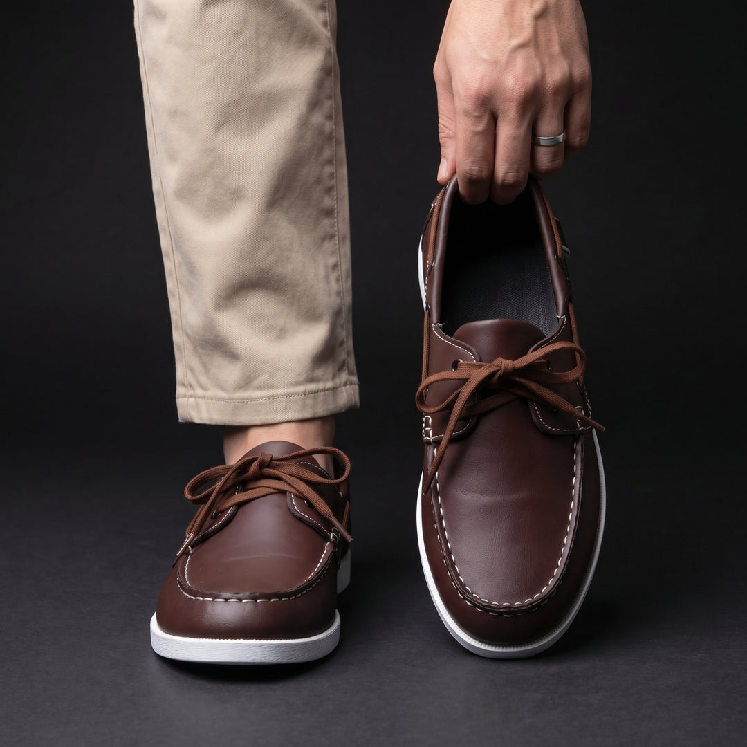 Kuachner - Boat Shoe With Lace Up Front