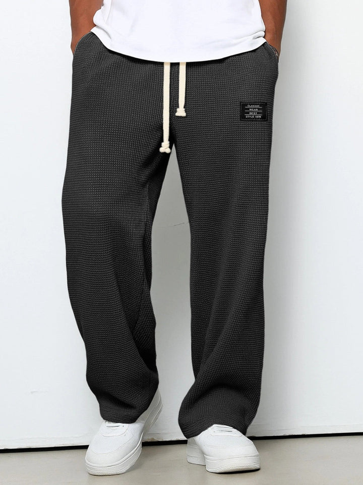 Lumapro - Wide Legs Loose Pants With Adjustable Waist