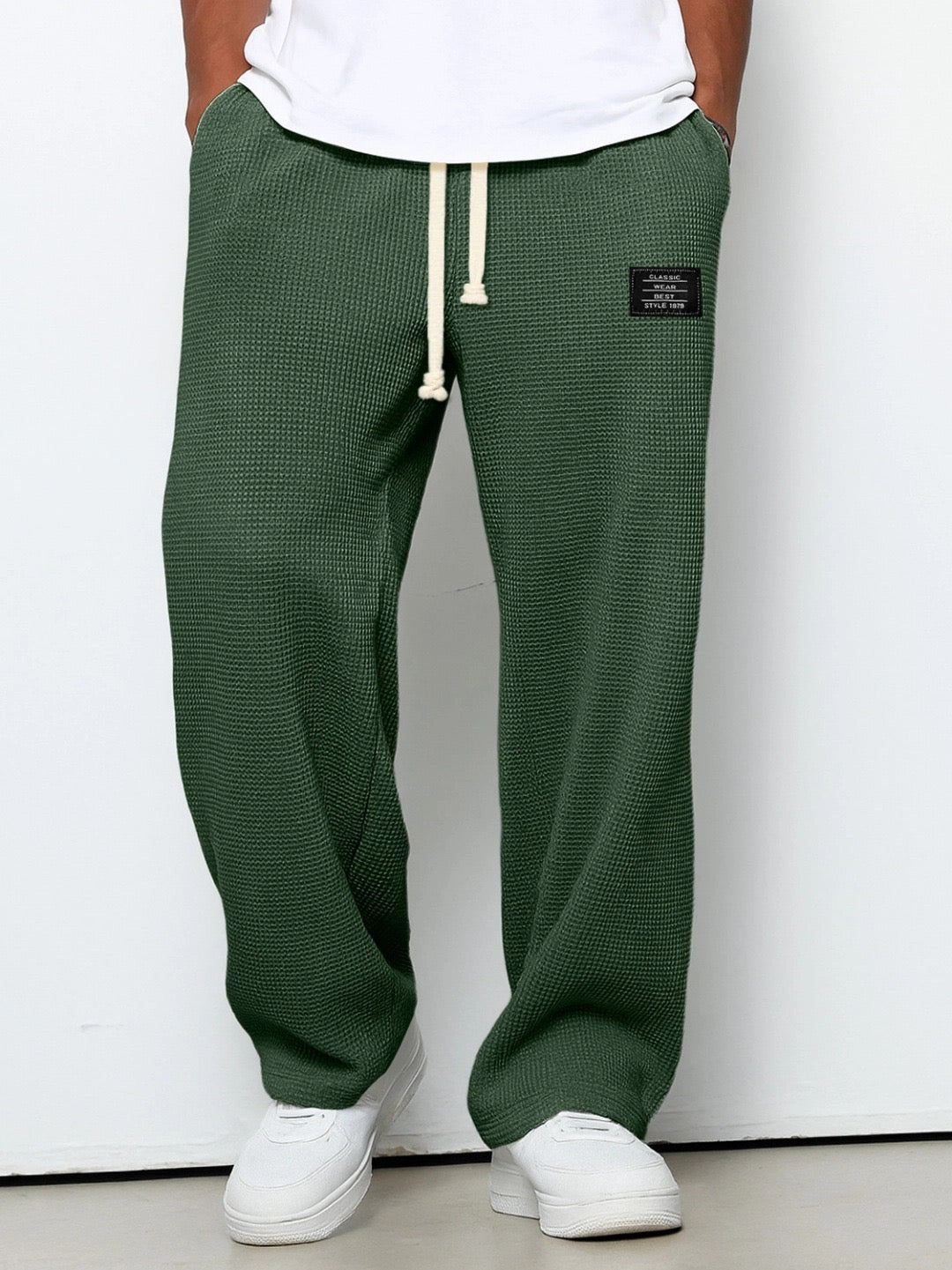 Lumapro - Wide Legs Loose Pants With Adjustable Waist