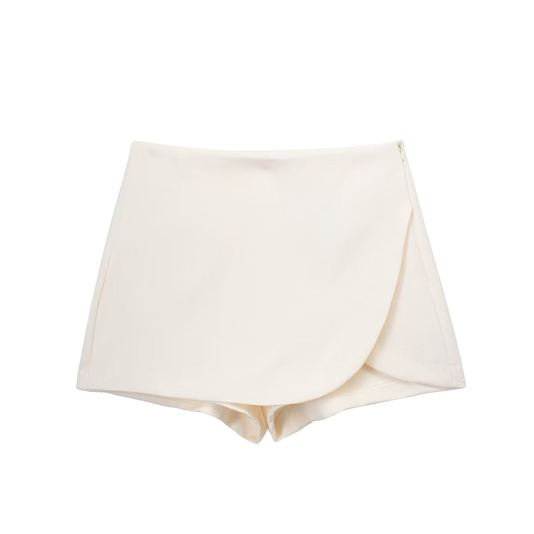 Shavina - High Waist Wrap Mini Skort