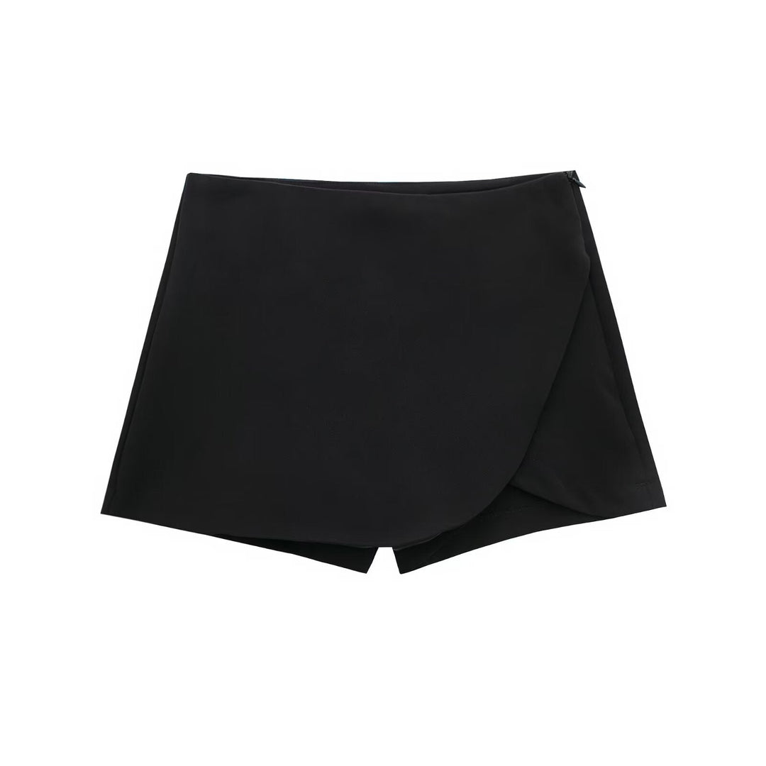 Shavina - High Waist Wrap Mini Skort