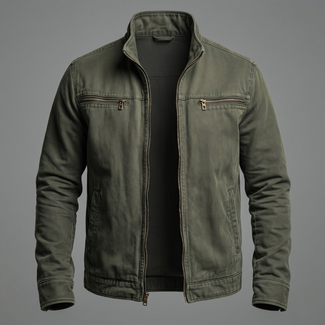 Narick - Relaxed Denim Zipper Jacket