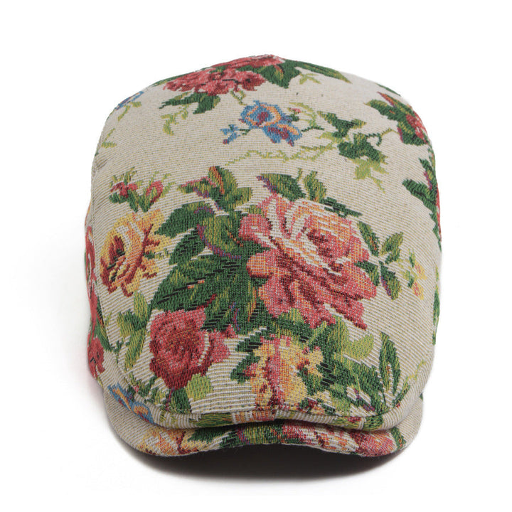 Sekou - Floral Woven Flat Cap