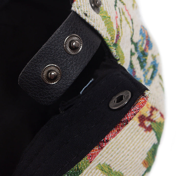 Sekou - Floral Woven Flat Cap