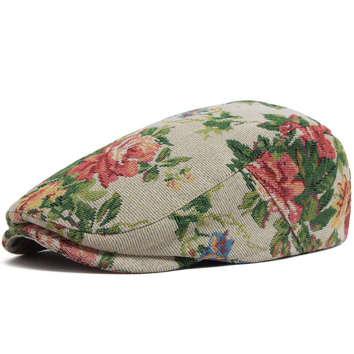Sekou - Floral Woven Flat Cap