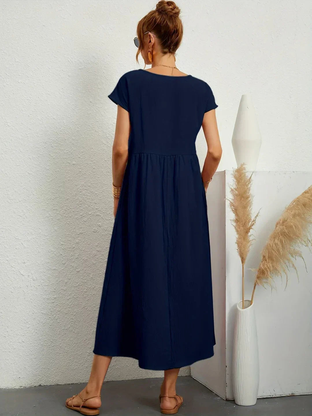 Neila - Oversized Maxi Dress With Pocket