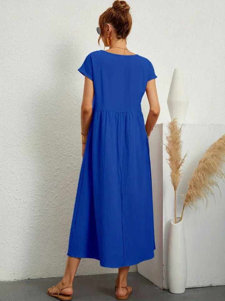 Neila - Oversized Maxi Dress With Pocket