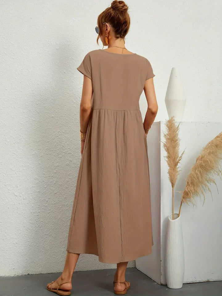 Neila - Oversized Maxi Dress With Pocket