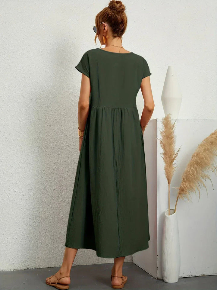 Neila - Oversized Maxi Dress With Pocket