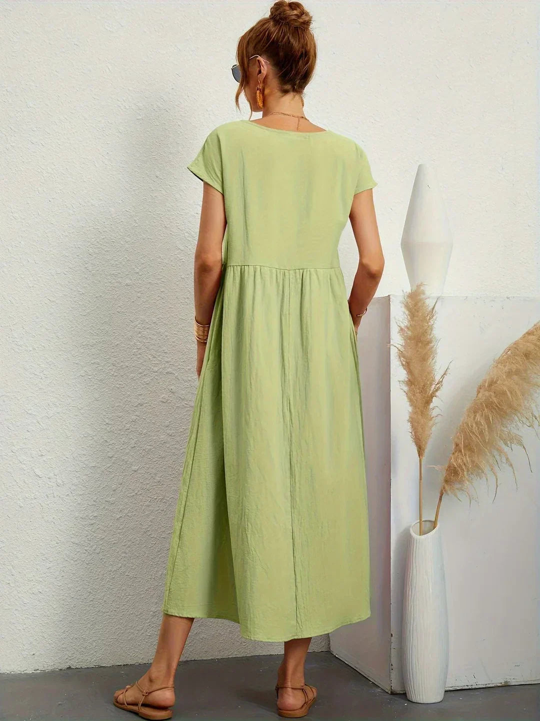 Neila - Oversized Maxi Dress With Pocket