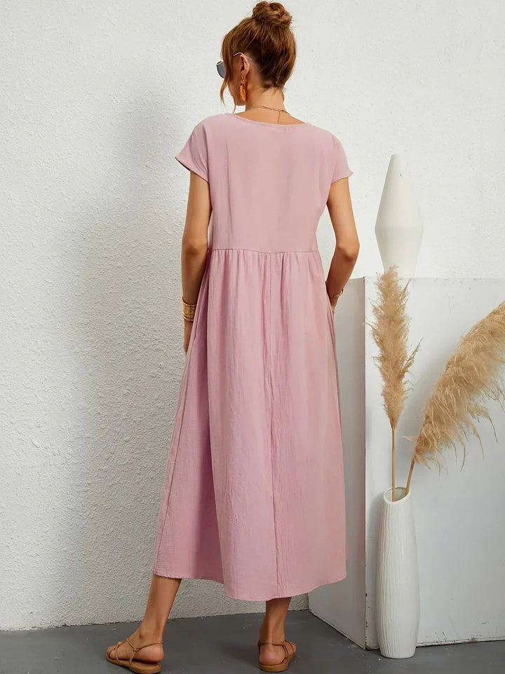 Neila - Oversized Maxi Dress With Pocket