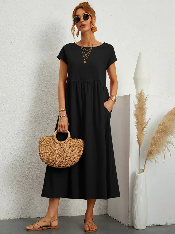 Neila - Oversized Maxi Dress With Pocket
