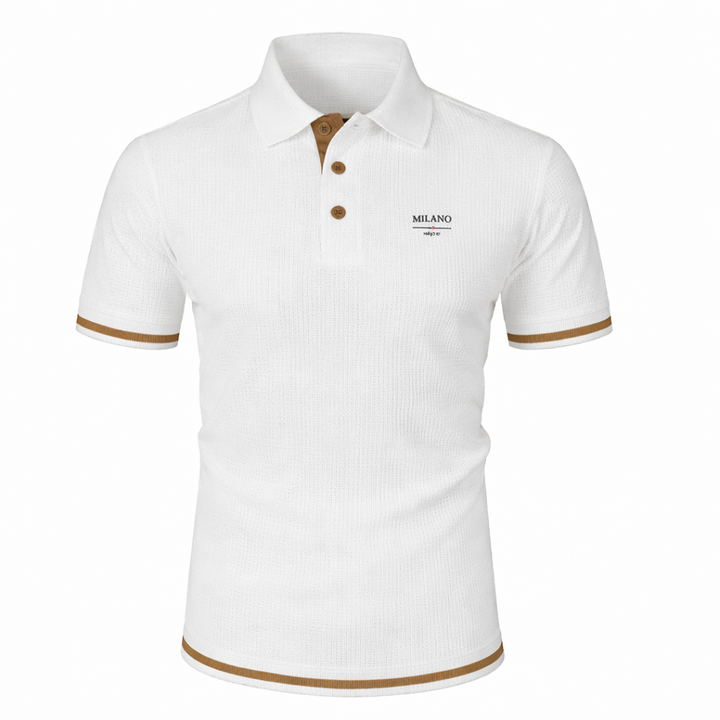 Arsen - Short Sleeve Textured Polo Shirt